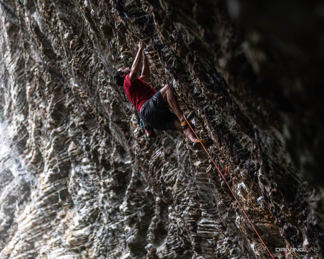 Rock Climbing after off-roading in Red River Gorge