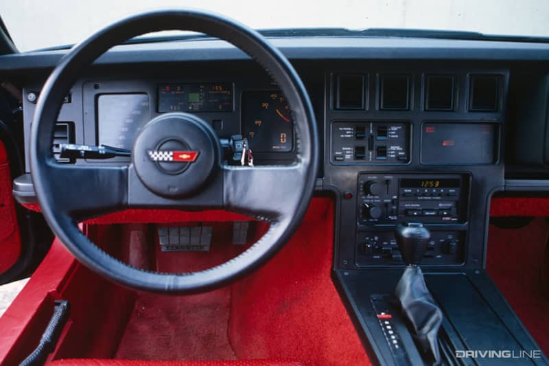 C4 Corvette Interior Red and Black