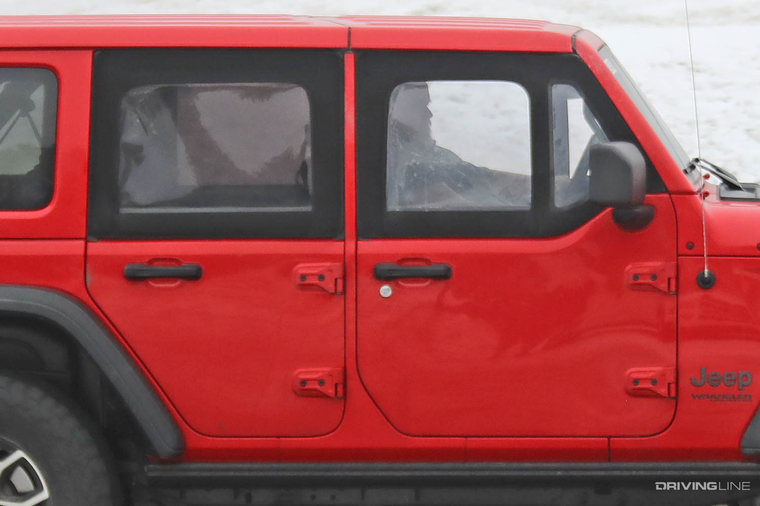 Jeep Wrangler half-door detail spy photos