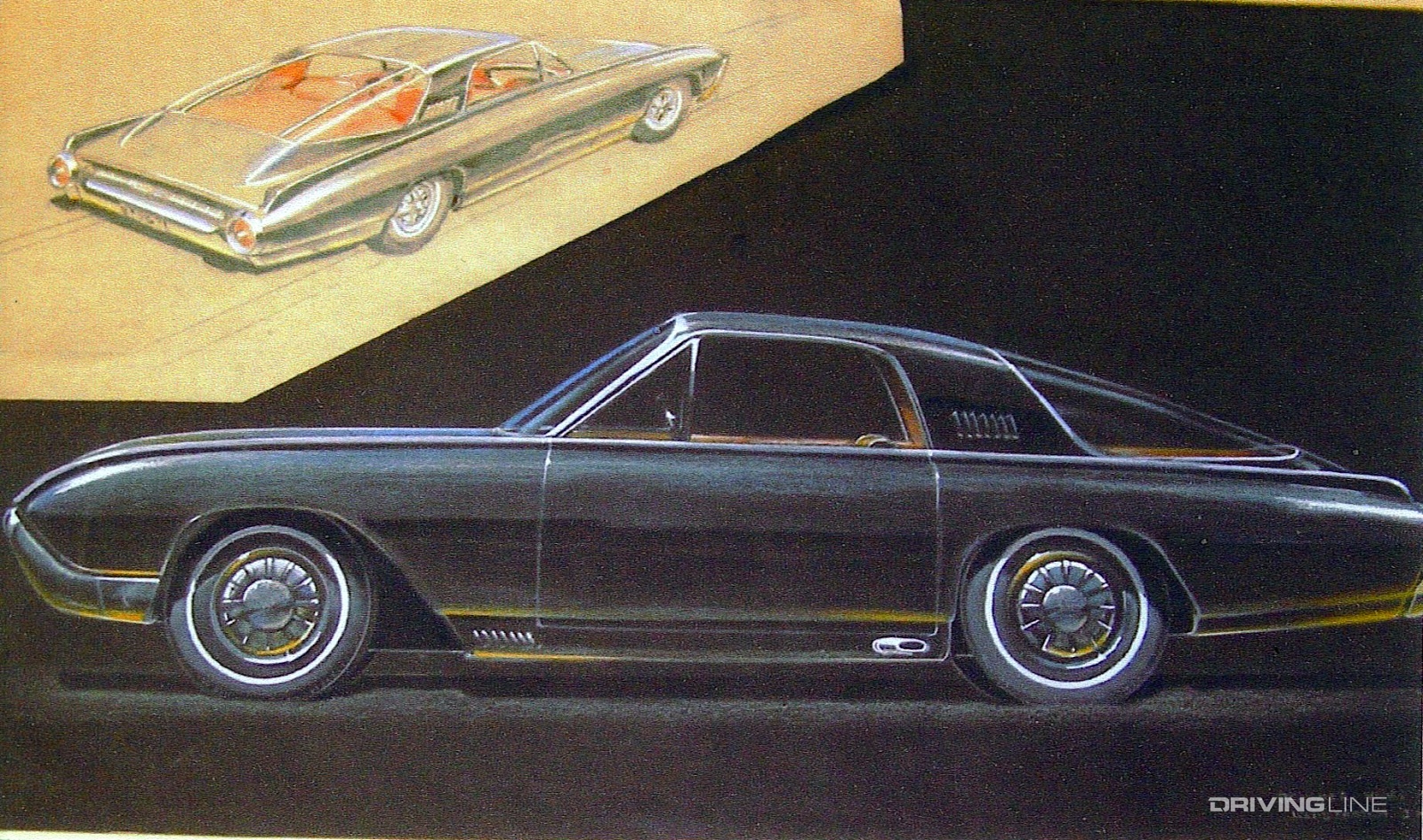 Ford Thunderbird Italien Design Sketch