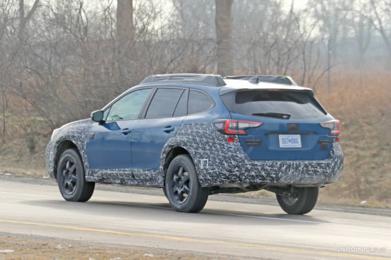 Spy Photos: 2022 Subaru Outback Wilderness rear driver side