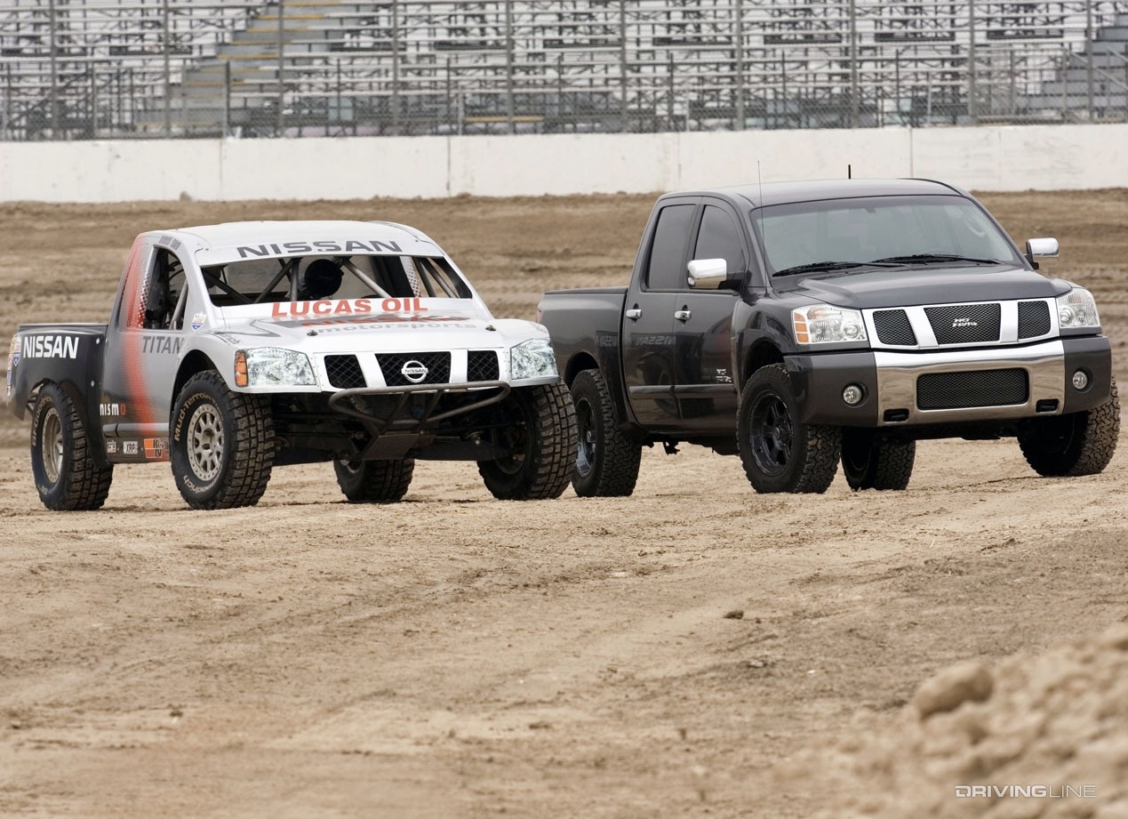 Nissan Titan dirt track