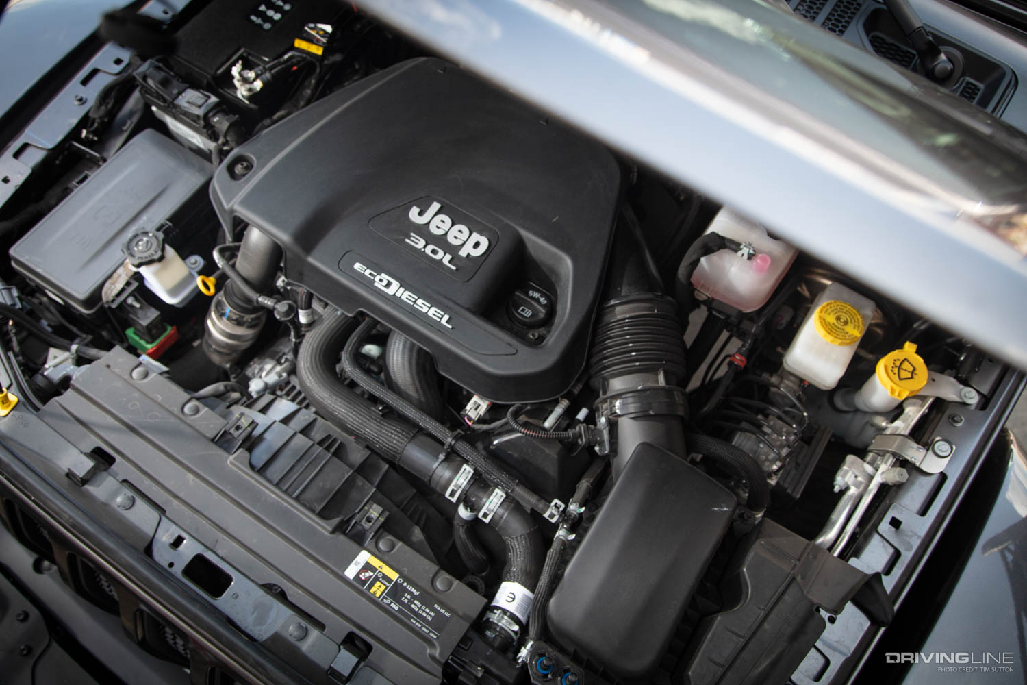 EcoDiesel Engine inside Jeep Wrangler