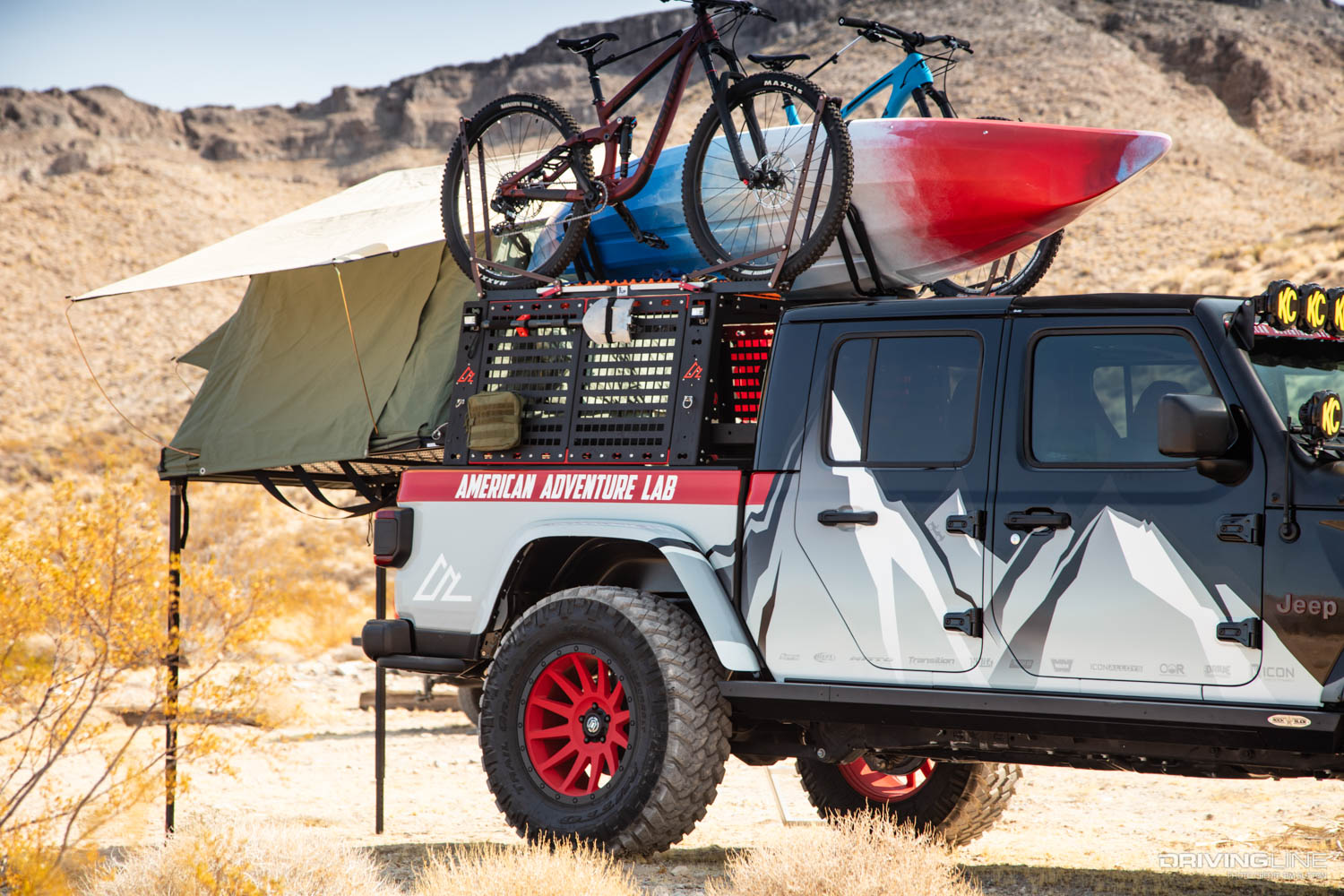 rear driver side of AAL Jeep Gladiator