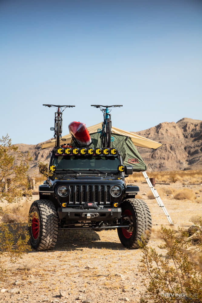 front of American Adventure Lab's Overland Jeep Gladiator