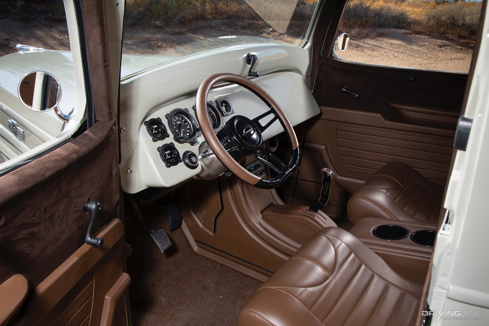 Interior of Chris Hubble's '37 Chevy Pickup