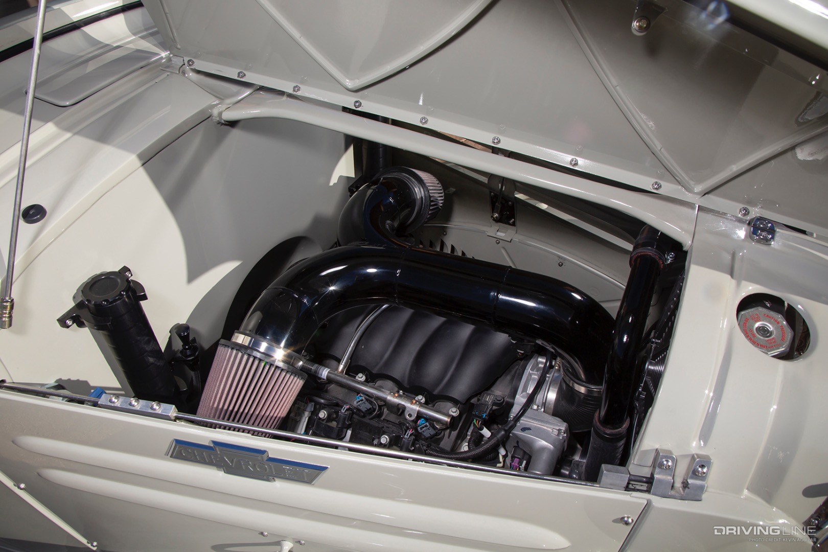 Engine of Chris Hubble's '37 Chevy Pickup