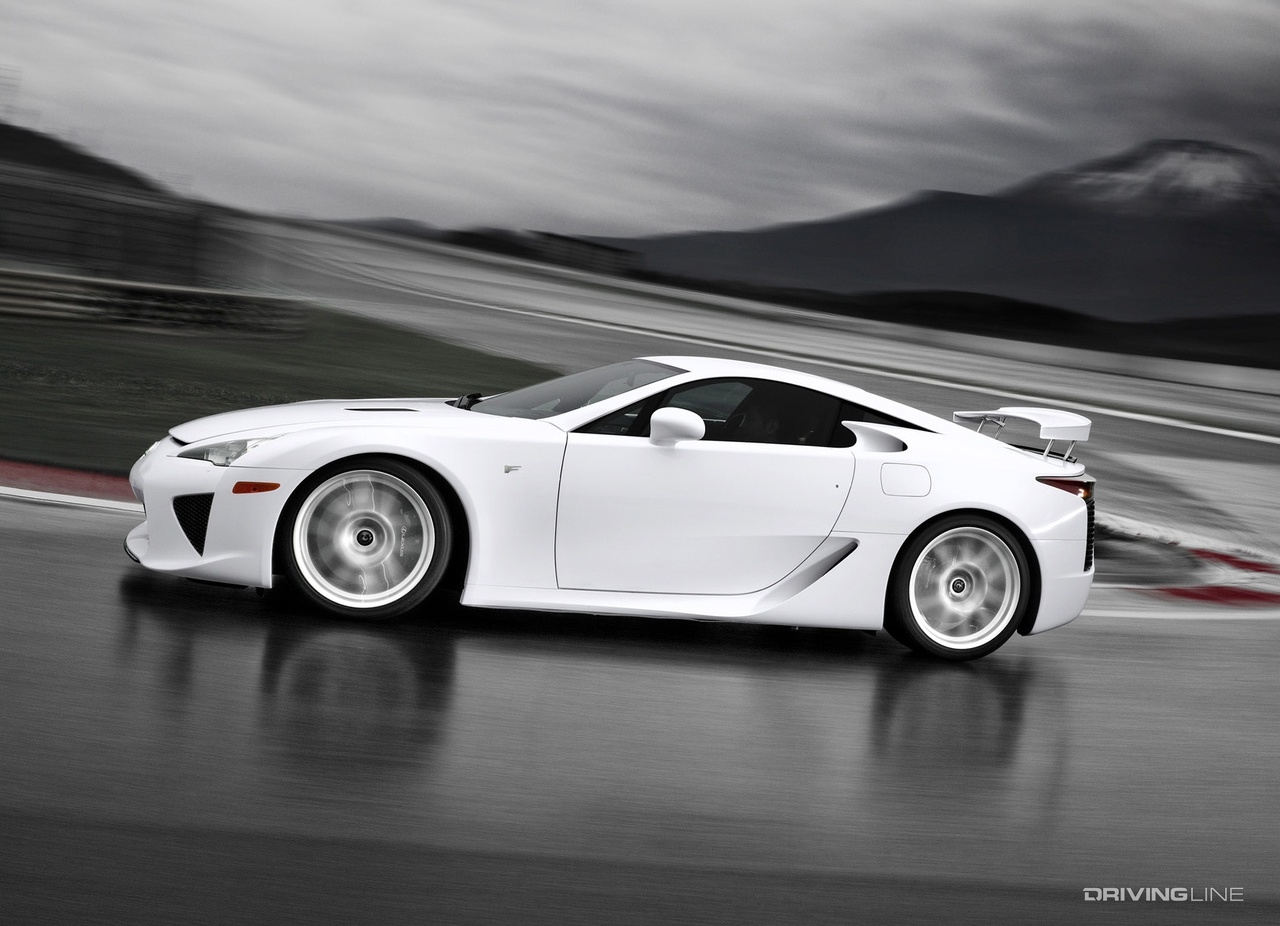 Lexus LFA on track side view