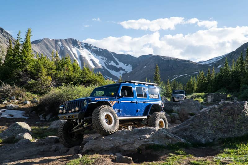 Jeep on Nittos on trail