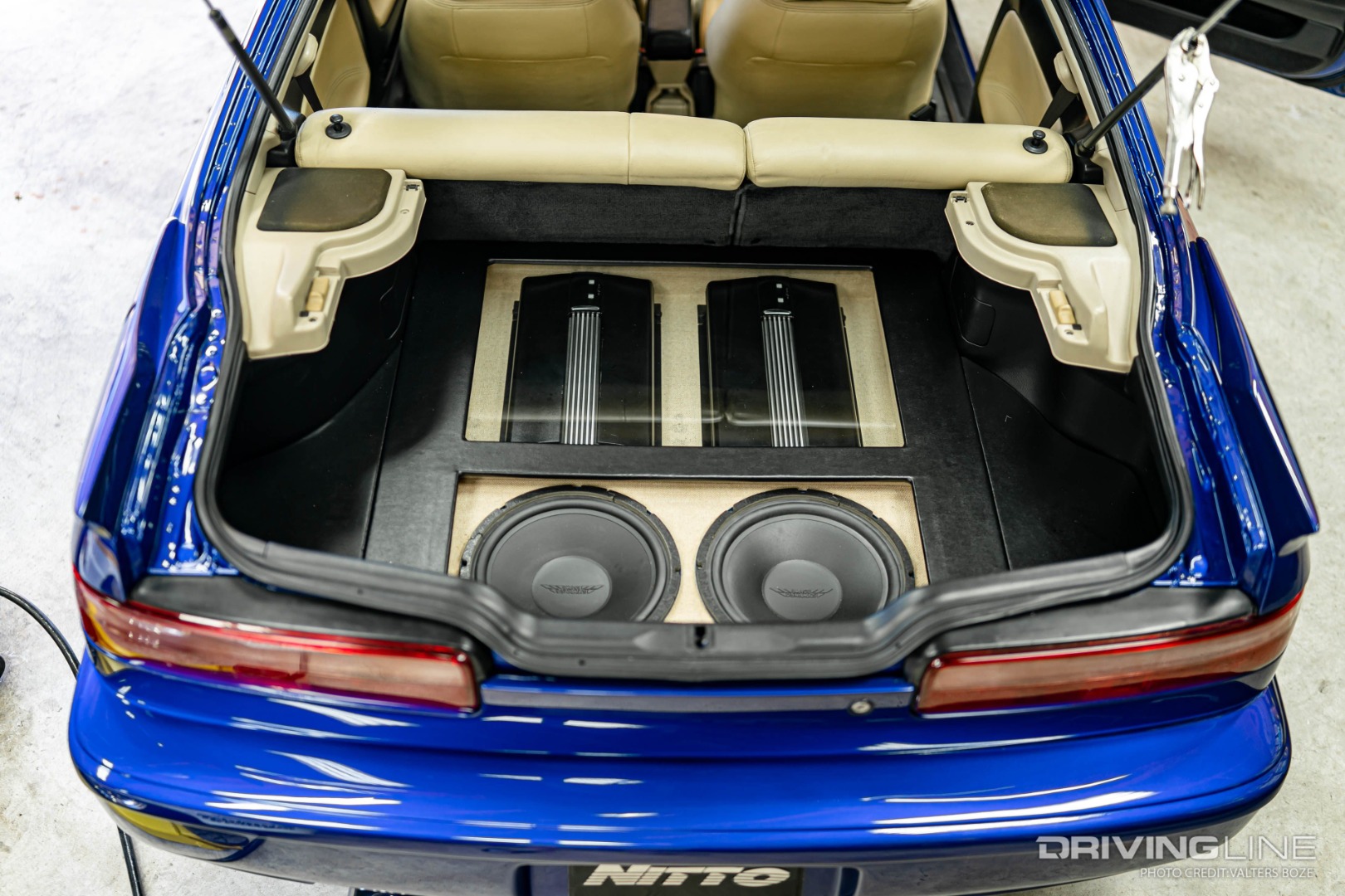 The audio setup in the back of Ron Bergenholtz's DA Integra is largely untouched from the 90's
