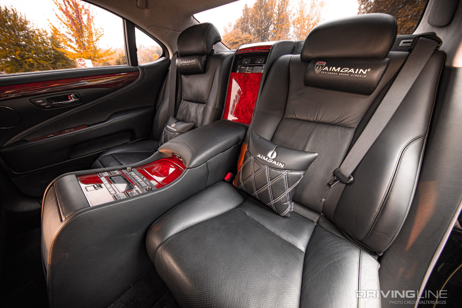 The rear seats of the Lexus LS460 Executive package include reclining seats with massagers