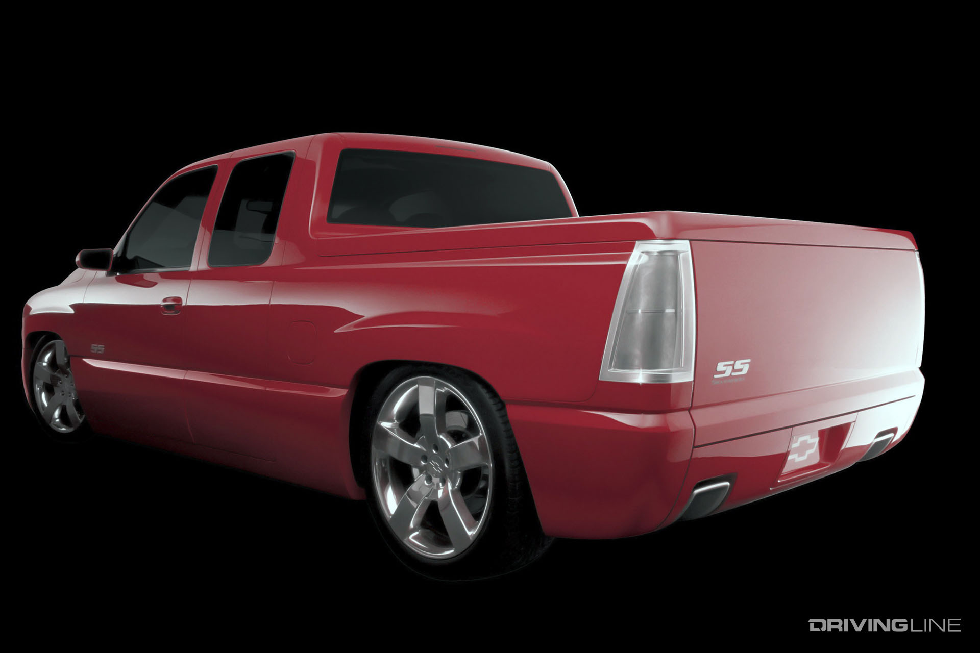 2000 Chevy Silverado SS Concept Rear 3/4 View