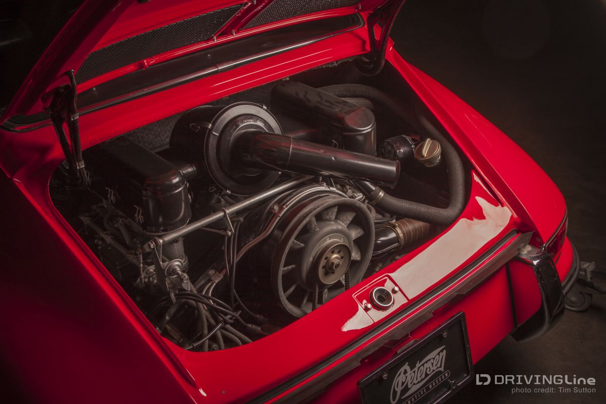 Porsche with flat-six engine