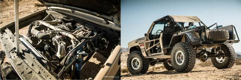 V8 in off-road 4x4 on Nitto Trail grappler Tires
