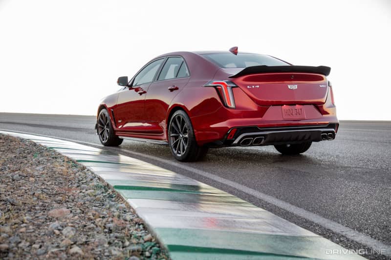 Cadillac CT4-V Red Rear View