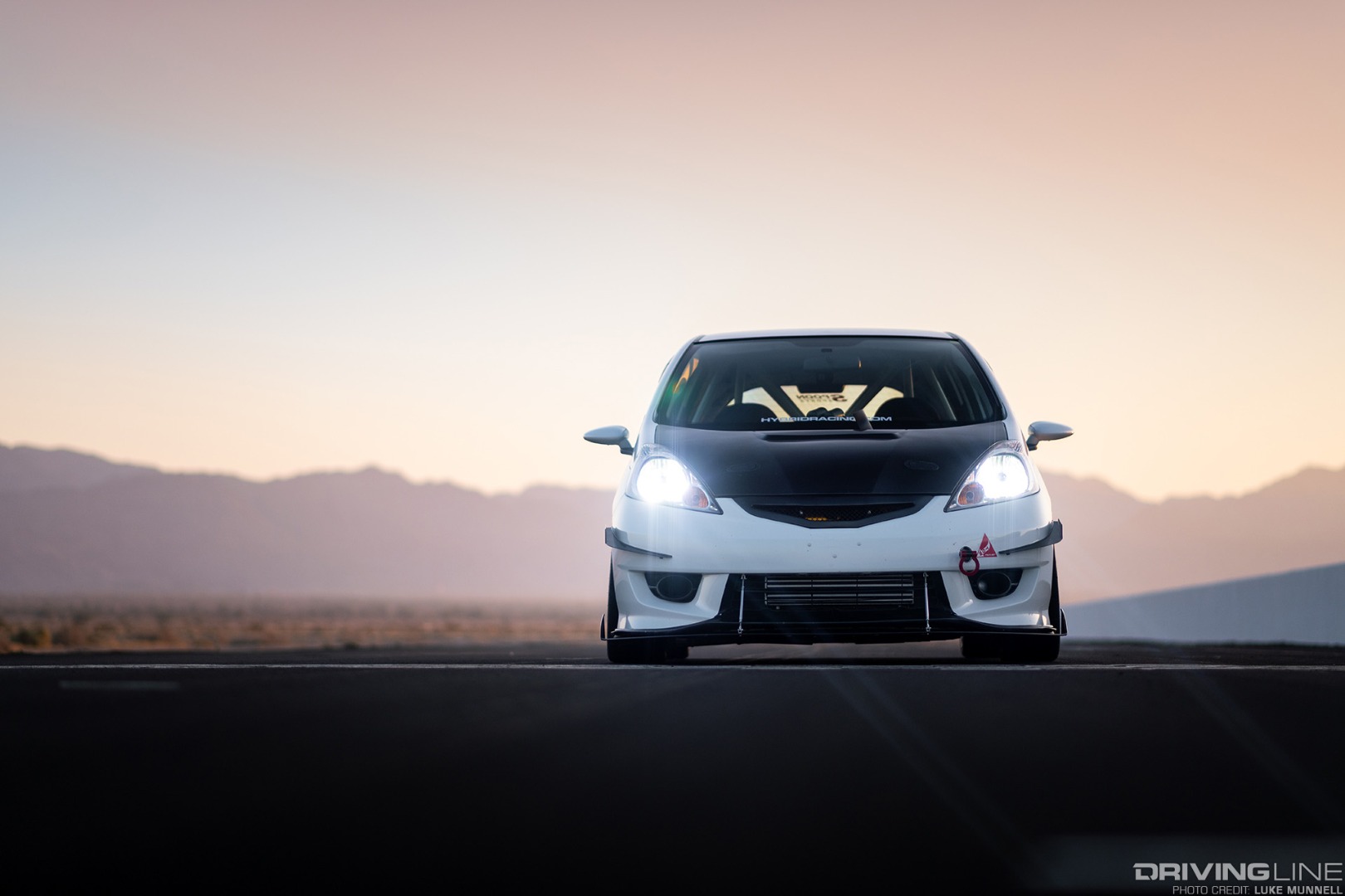 Mario Mojica Nitto Tire NT01 turbocharged Honda Fit dead-front hero exterior