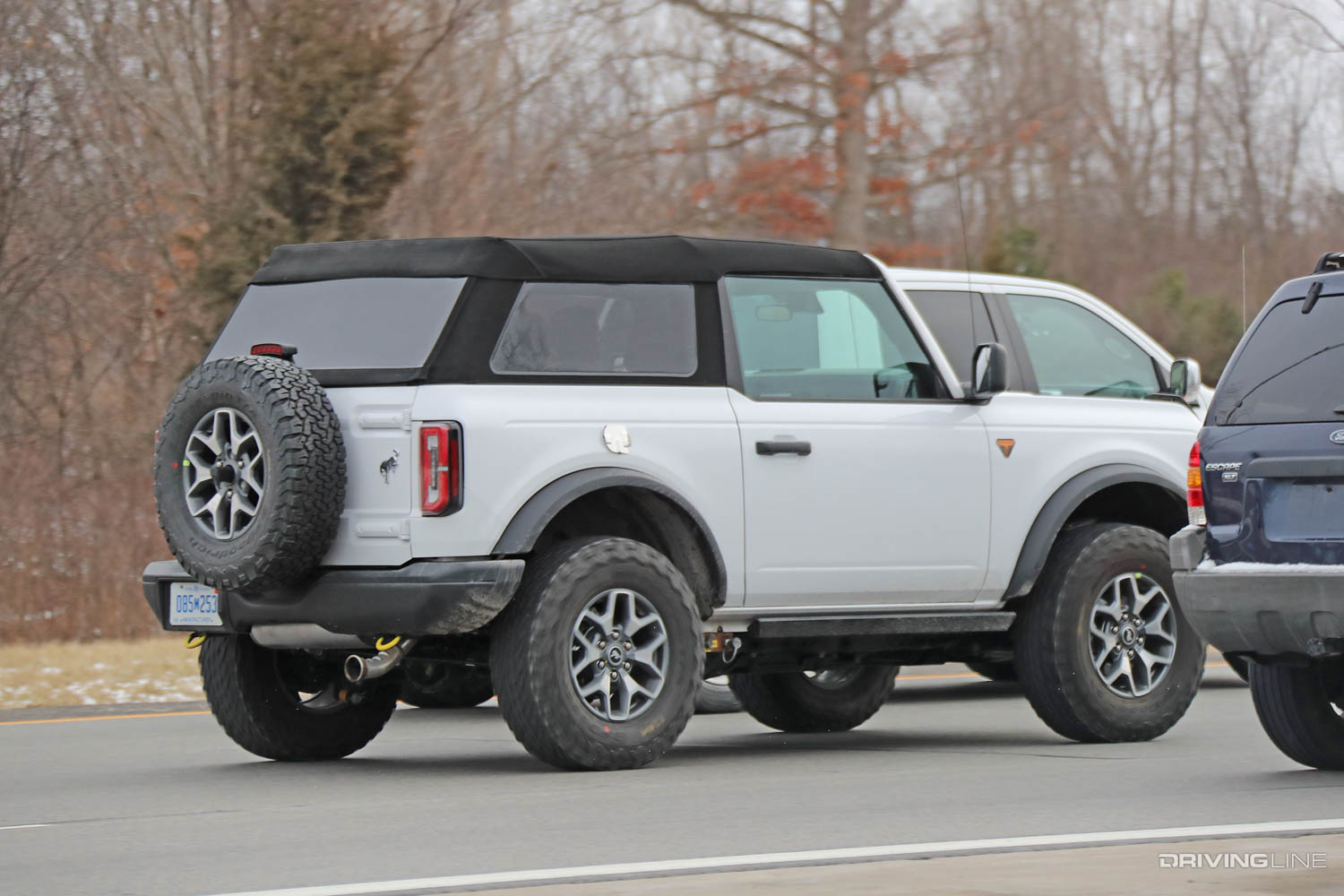 rear view of new Bronco soft top fastback