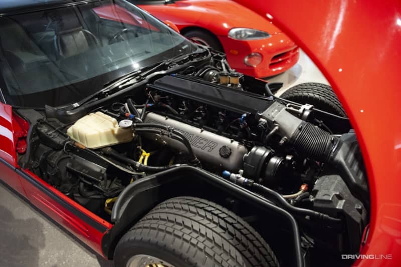 Chevrolet Corvette ZR12 Falconer engine exposed close-up