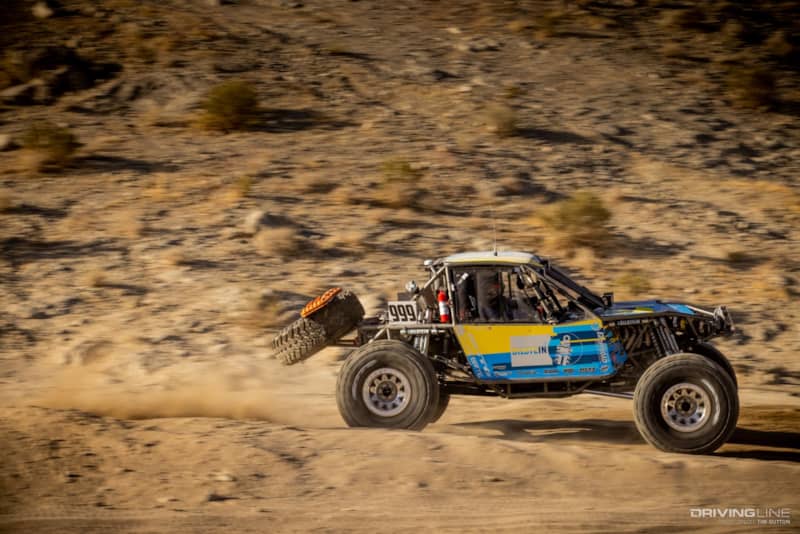 Kevin Williams of Lite Brite driving his rig through the desert