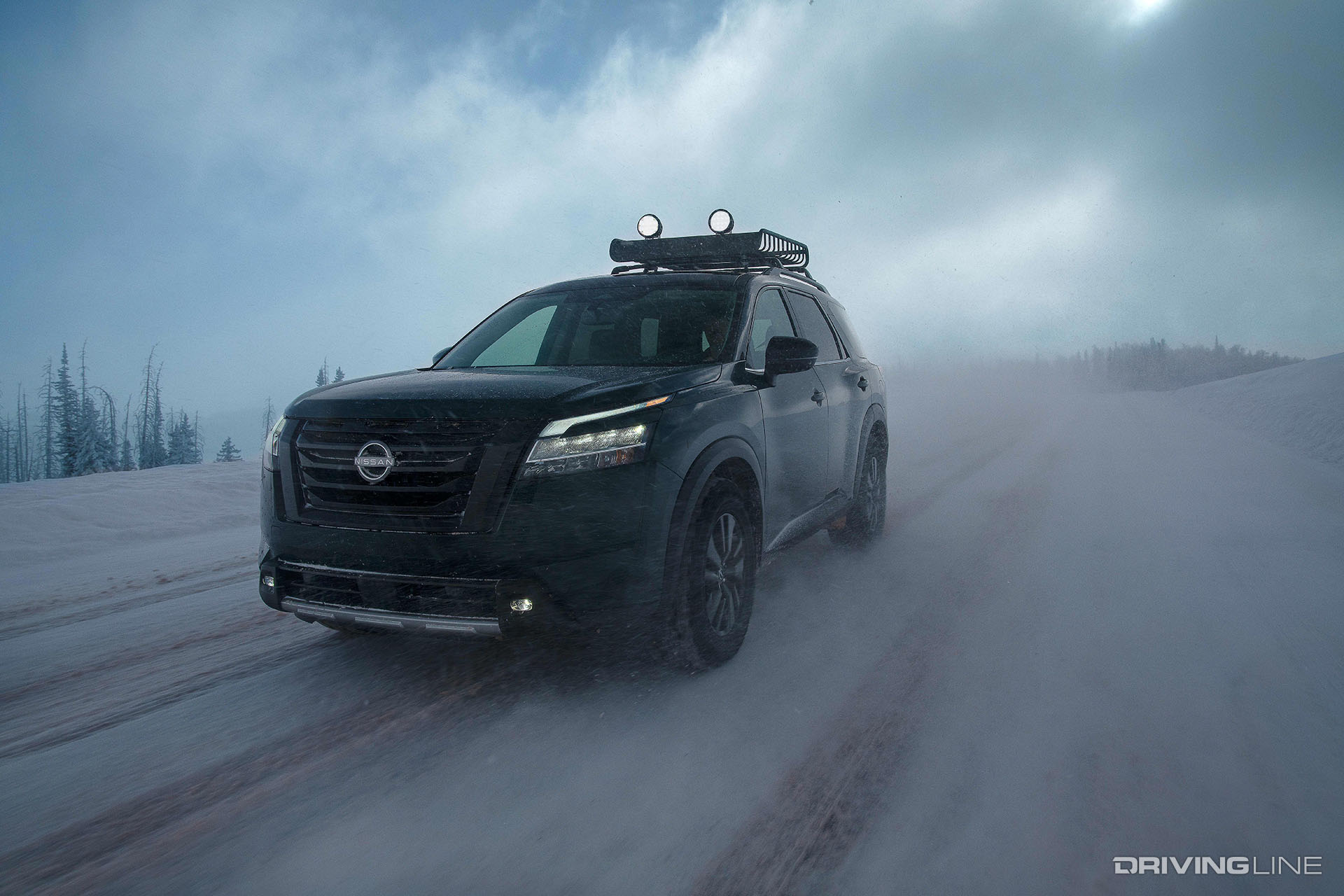 2022 Nissan Pathfinder in Snow