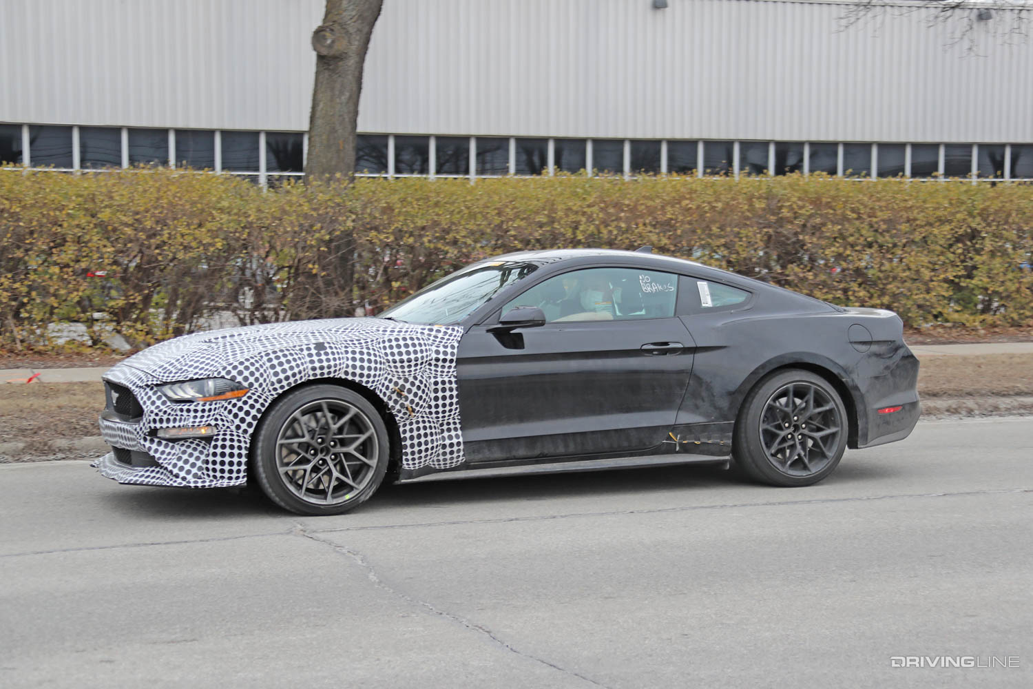 side profile spy photos of 2023 Ford Mustang GT