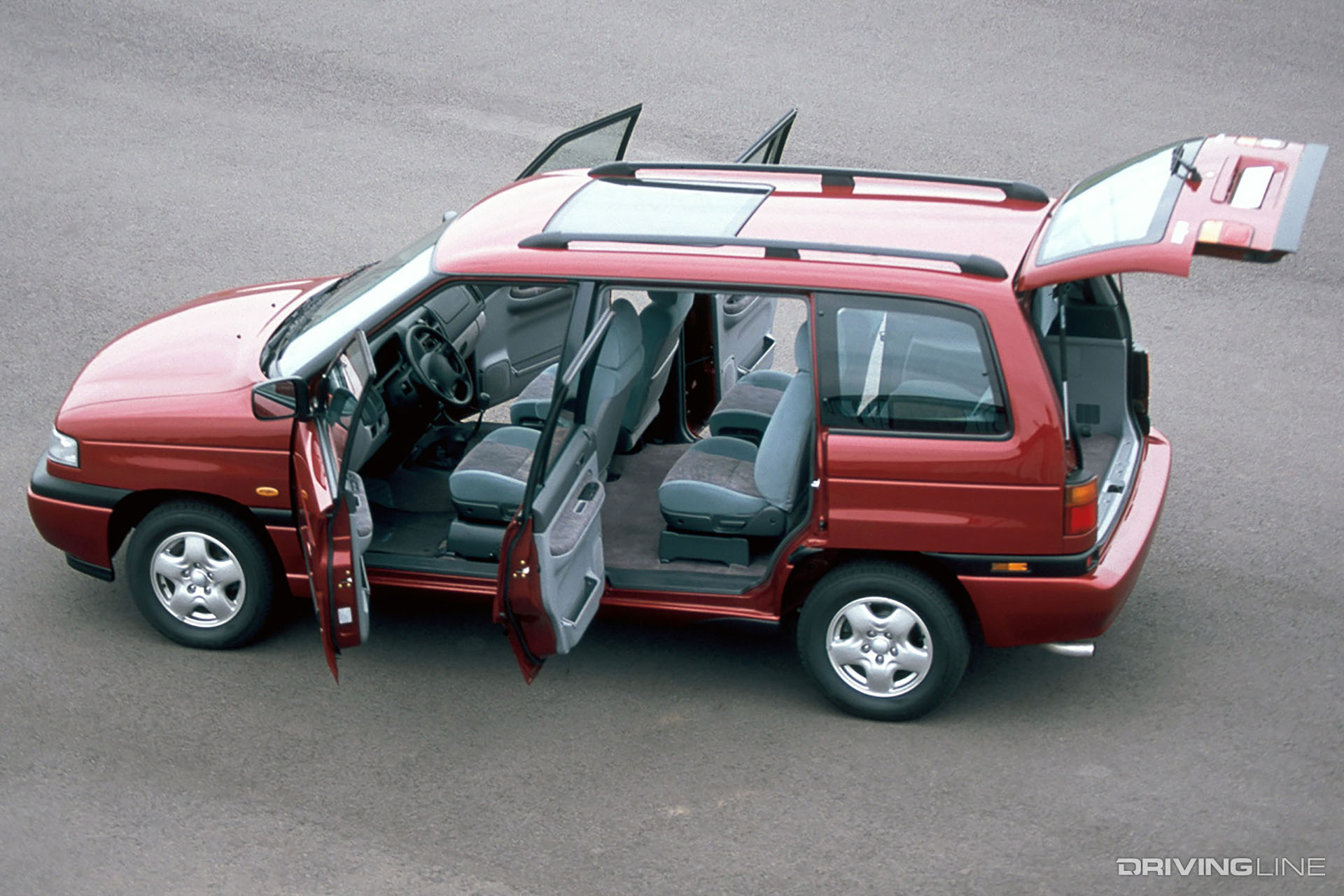 Mazda MPV Red Open Doors