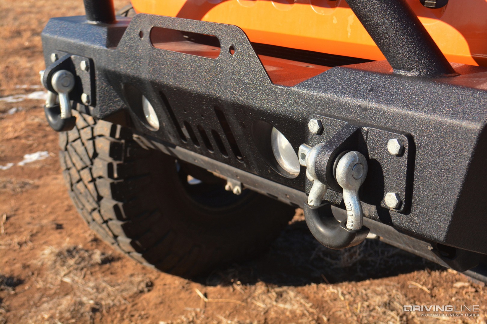 Smittybilt Off-Road Bumper on Front of 2013 Jeep Wrangler