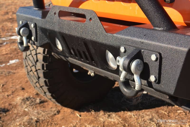 Smittybilt Off-Road Bumper on Front of 2013 Jeep Wrangler