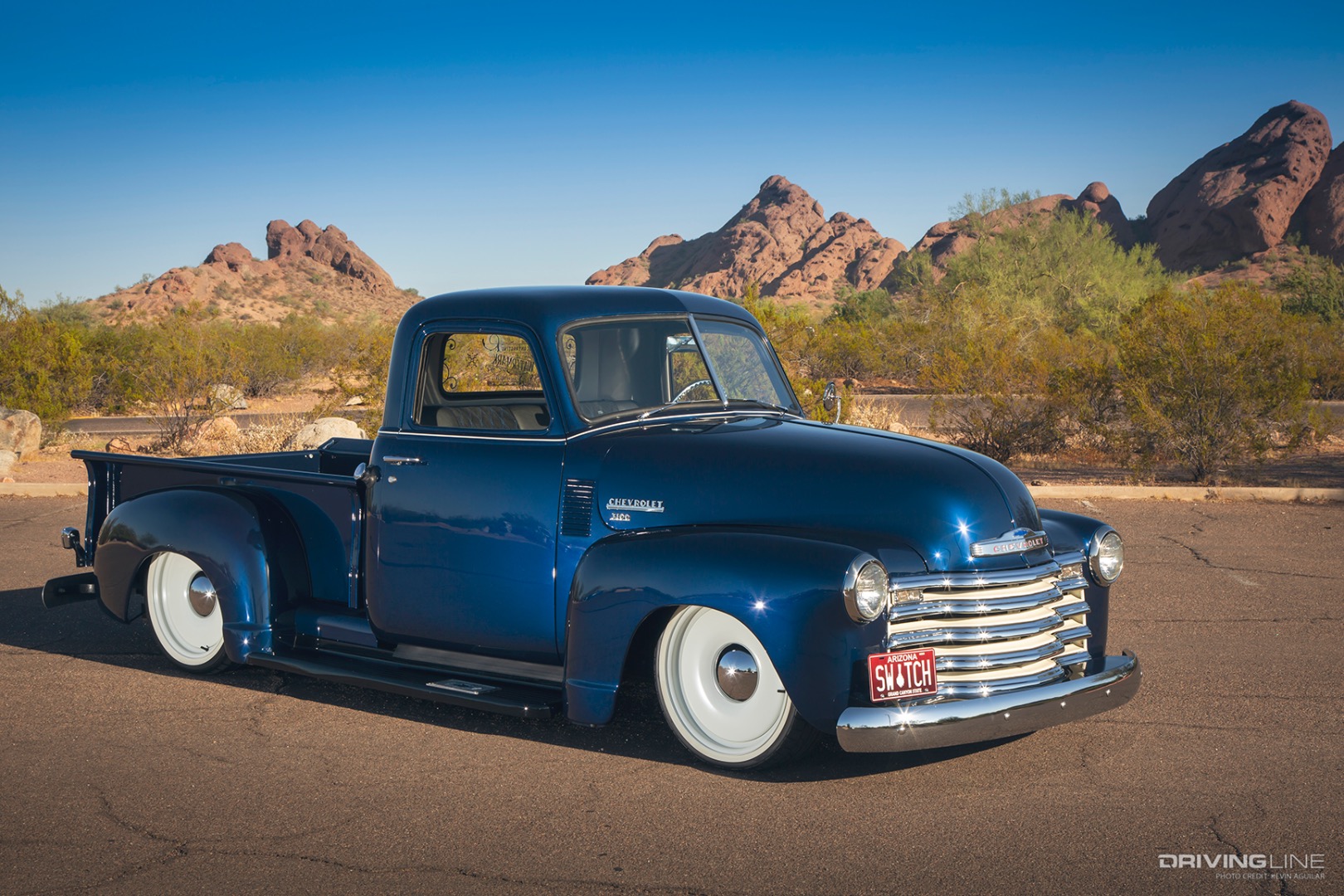 Front of Mark Lynch's '49 Chevy 3100 Advance Design Pickup