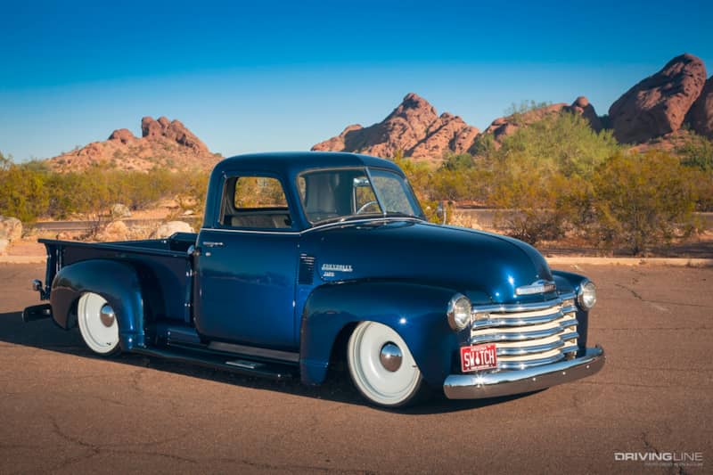 Front of Mark Lynch's '49 Chevy 3100 Advance Design Pickup