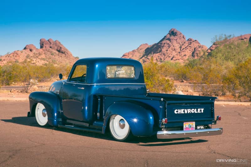 Rear of Mark Lynch's '49 Chevy 3100 Advance Design Pickup
