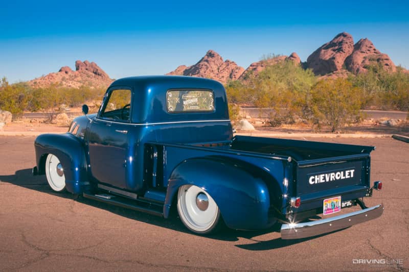 Rear of Mark Lynch's '49 Chevy 3100 Advance Design Pickup