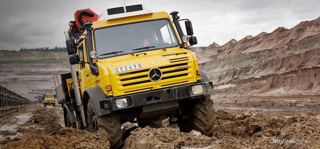 Unimog in the mud and ruts