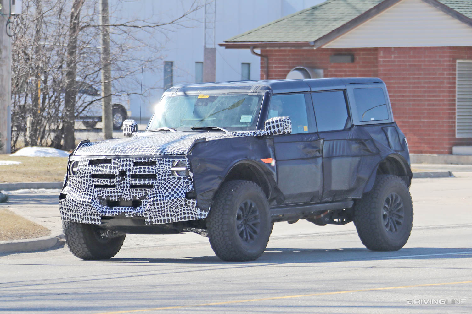 Spy Photos new bronco warthog hybrid prototype front end driver side