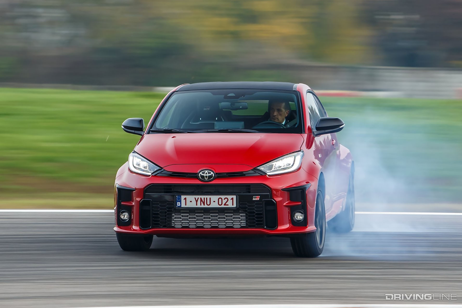 Toyota GR Yaris Red Drifting