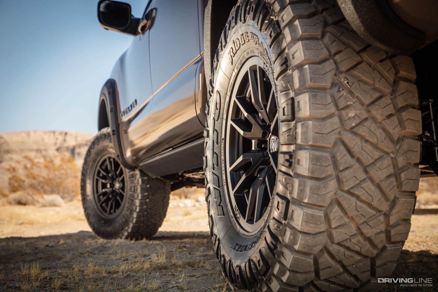Detail of Nitto Ridge Grappler Tires on 2020 Nissan Titan