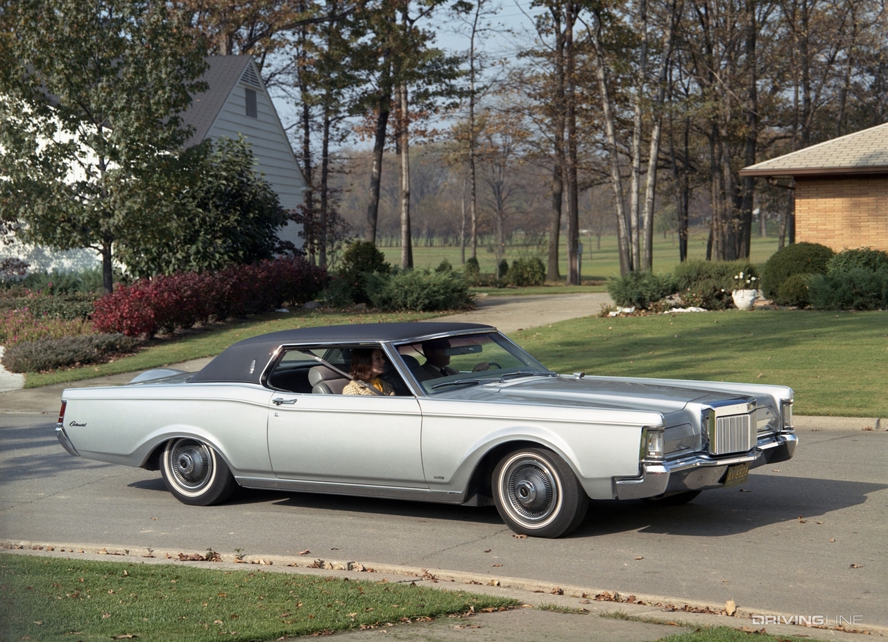 Lincoln Continental Mark III on the road