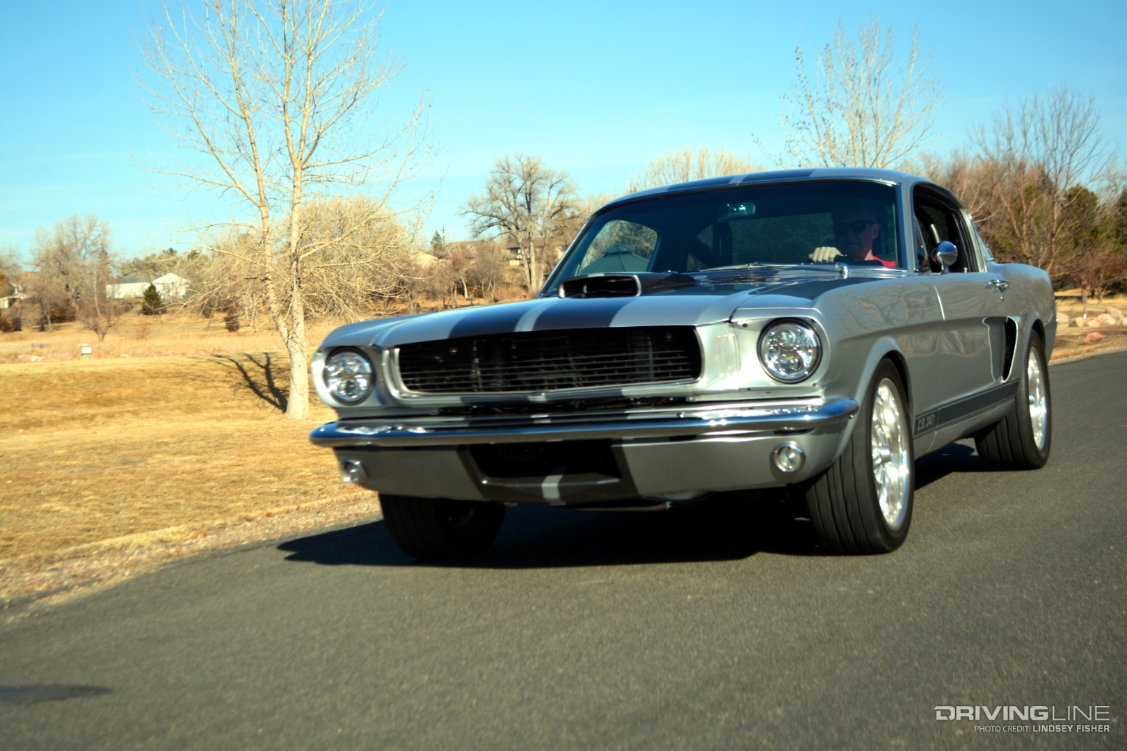 1966 Ford Mustang From Driver's Front Driving Forward