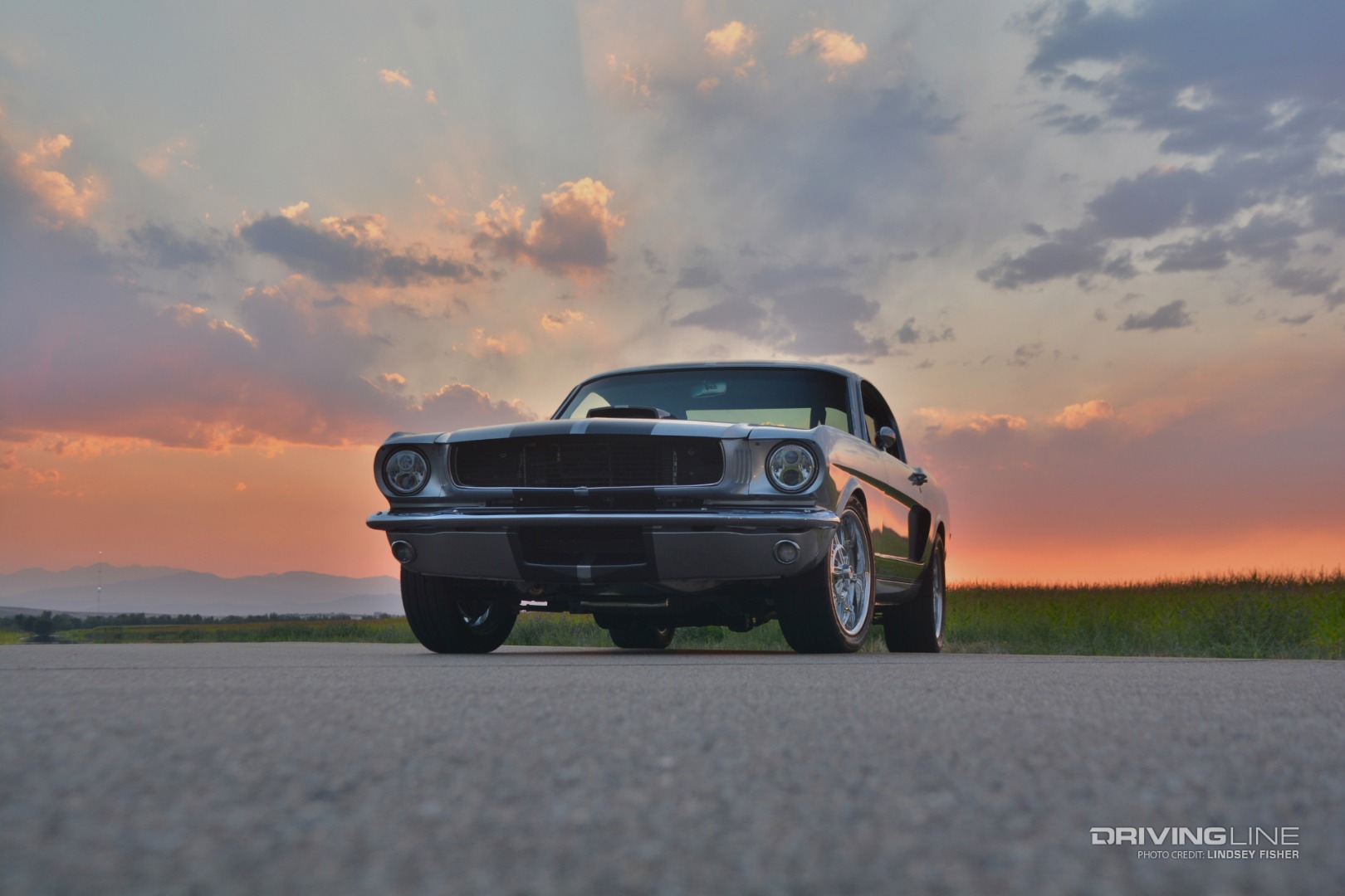 1966 Ford Mustang Front Glamour Shot at Sunset