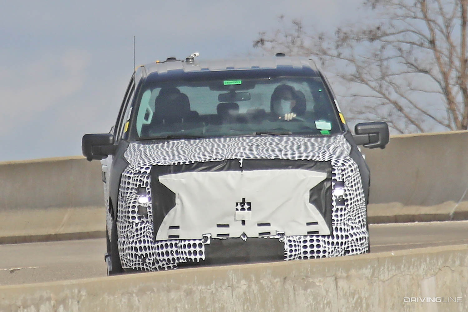 '23 Ford F150 EV spy photo front end