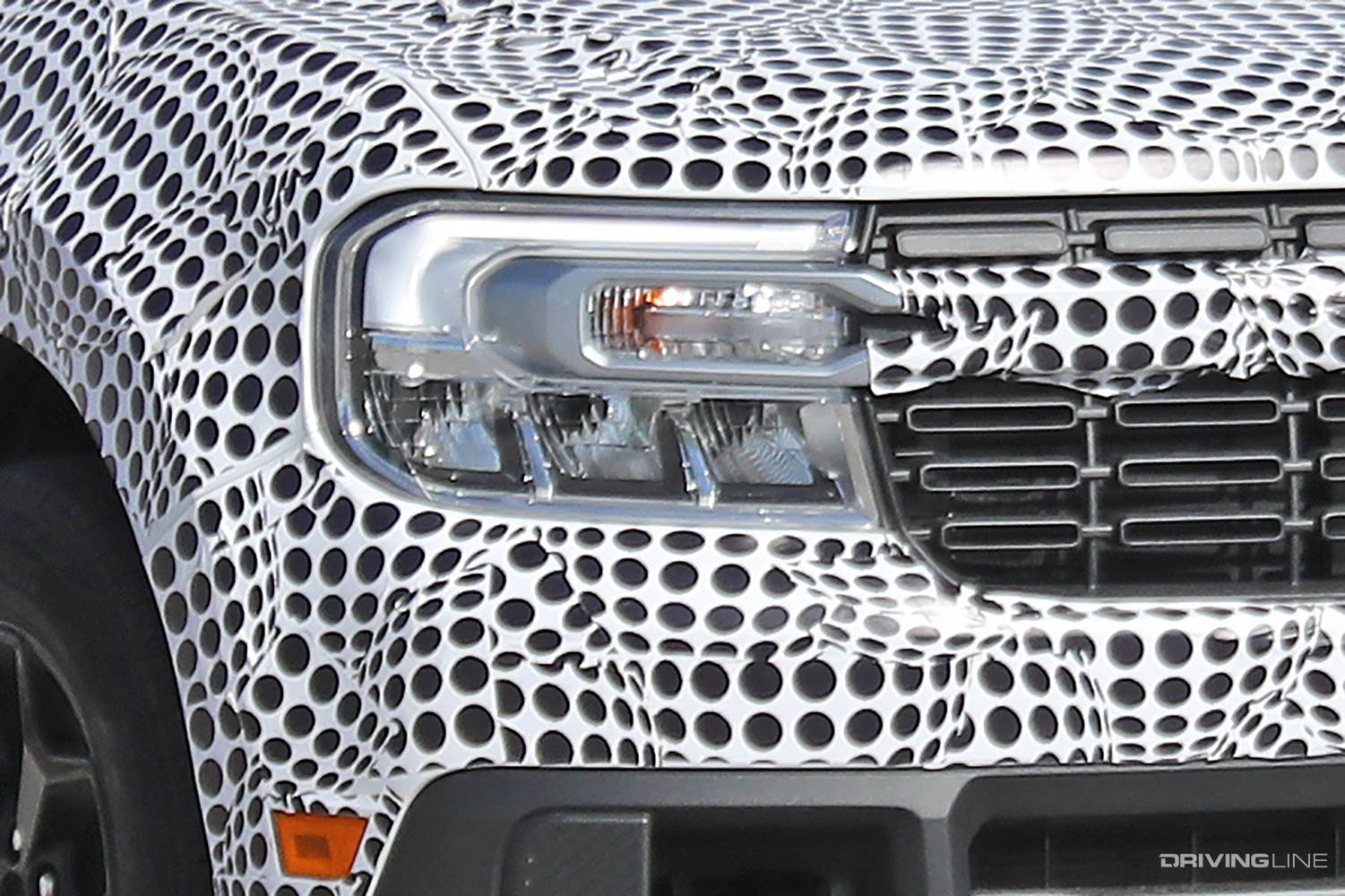 '22 Ford Maverick Spy Photo LED headlight detail