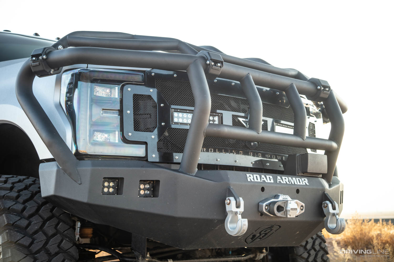 Custom Ford F350 Super Duty front grille detail