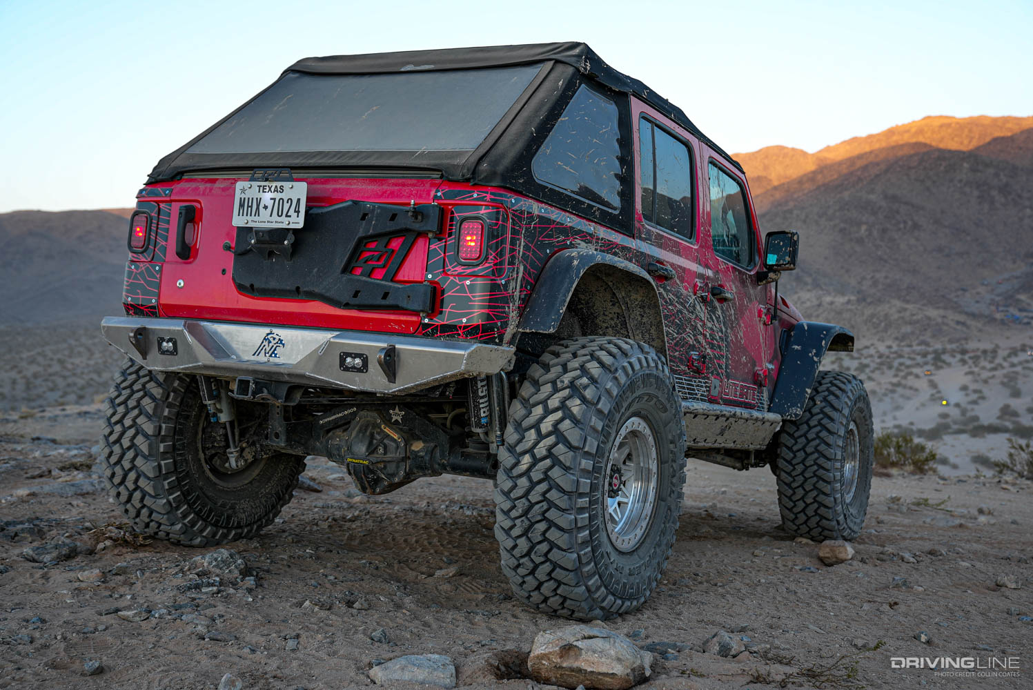 Rear Passenger side of Lite Brite's Hemi V8 Powered Jeep on Nitto Trail Grappler Tires