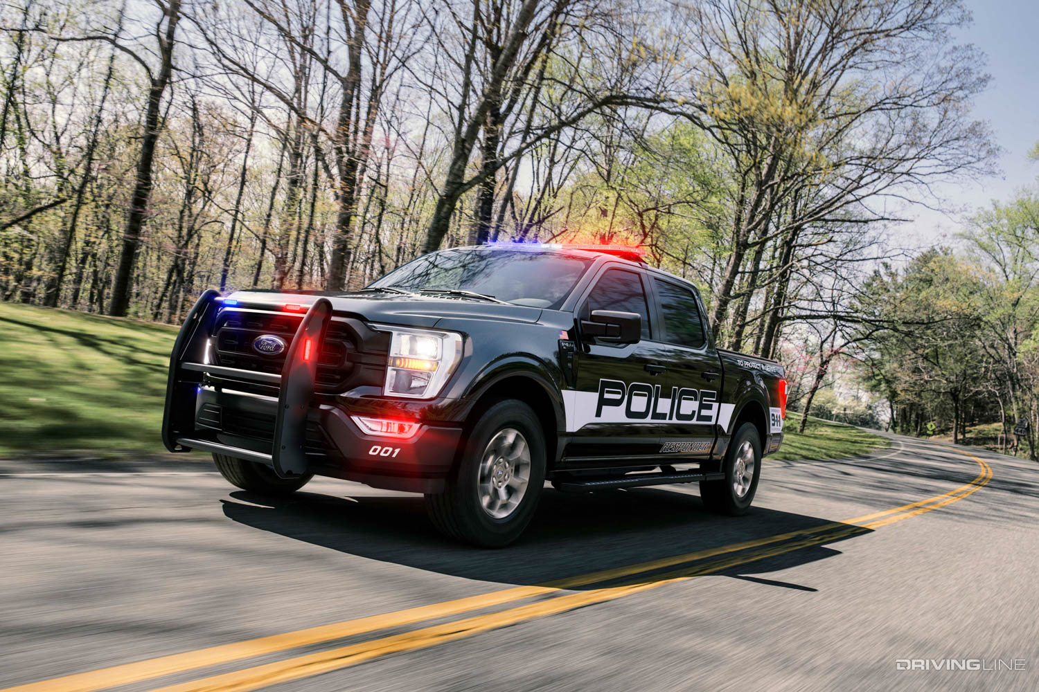 2021 Ford F-150 Police Responder Pickup on road