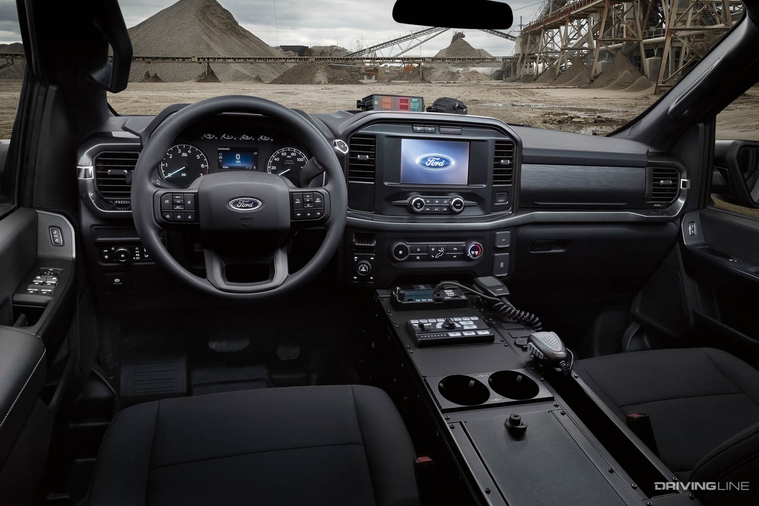 Interior dashboard of 2021 Ford F-150 Police Responder Pickup