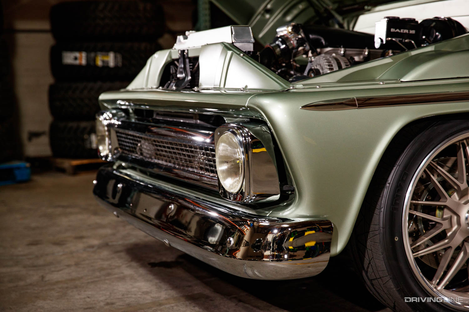 1964 Chevrolet Suburban custom bumper and grille detail