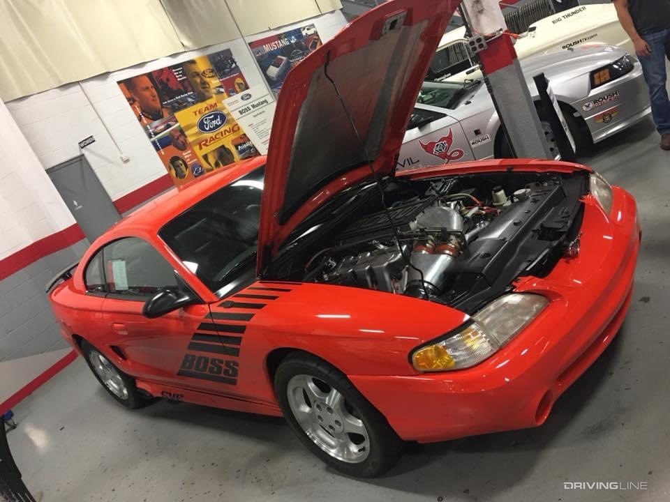 Ford Mustang Boss 10 L Concept hood open