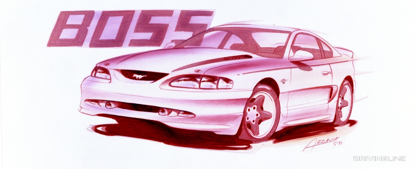 Ford Mustang Boss 10 L Concept concept sketch