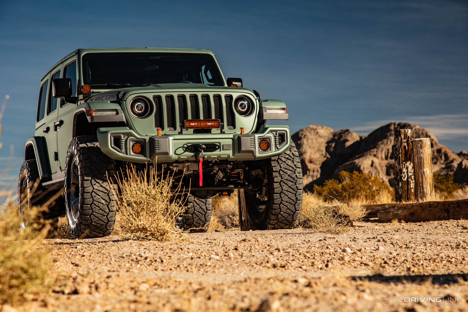 Jeep Wrangler Unlimited on Nittos in desert