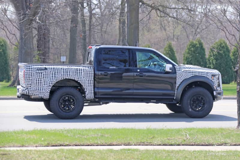 '22 Ford Raptor R Spy Photos side profile
